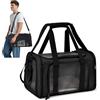 ALLSOPETS Trasportino per Cani, Borsa Morbida per Cani e Gatti di Piccola Taglia, Omologata per Aereo, Borsa Pieghevole con Cuscino per Viaggio Campeggio Escursioni (Nero Opaco)