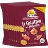 CÉRÉAL - LE GALLETTINE - Gusto Prosciutto, Snack salati senza glutine, Mini gallette gluten free a base di mais e riso al gusto di prosciutto - Ottimali per aperitivo e merenda, 10 confezione da 70 gr