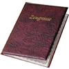 VELOFLEX 4401820 - Cartella portadocumenti DIN A4, libro portadocumenti, fiore di cuoio, con 10 scomparti, rosso vino