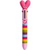 Tinc - Penna Multi-Colori Cuore - Retrattile con 8 Tonalità di Inchiostro - Fornitura Scolastica Divertente per Bambini - Perfetta per Regali e Feste - Mascotte Rosa Mallo