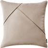 ROOM99 Be Glam Simple, federa decorativa per cuscino, 45 x 45 cm, per camera da letto, soggiorno, velluto, beige, 1 pezzo