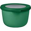 Mepal - Multi Bowl Cirqula Round - Contenitori Plastica con Coperchio - Adatto come contenitore ermetico per Frigo, microonde, Congelatore e piatti da portata - Ciotole Cucina - 500 ml - Vivid grreen