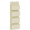 SONGMICS Organizer Armadio da Appendere Dietro Porta, Portaoggetti con 4 Tasche, per Camera da Letto, Ufficio, Cucina, 12 x 33,5 x 100 cm, Beige RDH004Y01