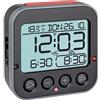 TFA Dostmann Bingo 2.0 - Sveglia digitale radio con indicatore di temperatura (nero con batterie)