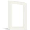 JUNOMI® Set da 2 Passepartout 50x70 cm Dimensioni Esterne - per Formato Immagine 40x60 cm - Spessore 1,5 mm - Colore Bianco Crema