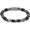iXXXi Men Bracciale da uomo con perline Yusaf argento opaco | One-Size, One size, Acciaio inossidabile, Nessuna pietra preziosa