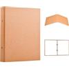 heavenlife 2 Pcs A5 Raccoglitore ad Anelli, Copertina in Carta Kraft, Cartella Documenti A5 Ricaricabile, Fogli Mobili Quaderno Copertina, Raccoglitore di Metallo a Due Fori per Viaggi Scuola Ufficio (A)