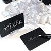 ABARNOM Confezione da 40 lavagne sintetiche riutilizzabili + 40 eleganti basi da 25 mm + pennarello a gesso liquido, Lavagna sintetica portaprezzi, Lavagne portaprezzi, Mini lavagne portaprezzi