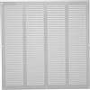 Repa Market Griglia di ventilazione bianca 400 mm x 400 mm con schermo a maglie - Copertura di sfiato interna ed esterna - Applicazioni di riscaldamento, raffreddamento e ventilazione