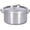 Euro Tische Pentola per la gastronomia (100 l), da 15 a 100 litri, in acciaio inox, ideale per tutti i piani cottura e le grandi cucine, set di pentole Gastro