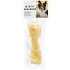 Croci King Bone - Ossa annodate bianche, Snack premio masticativo per cani in pelle bovina naturale, dental stick per la pulizia dei denti, 15 cm - 60 g