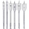 kwb Set di 6 frese piatte per legno, con dimensioni comuni e pratica custodia per blister