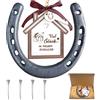 Nuyoah Ferro Di Cavallo In Ghisa Ferro Di Cavallo Portafortuna Con Chiodo Dello Zoccolo Set Di Regalo Portafortuna Ferro Di Cavallo Adatto a Casa Ufficio Giardino Regalo Fortunato