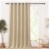 PONY DANCE Tende Camera da Letto Moderne Tenda Oscurante da Interno Pannelli Divisori con Anelli Curtains Termiche Isolanti per Soggiorno per 1 Pezzo L 200 x A 260 cm, Beige