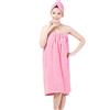 YJZQ Kilt da sauna da donna con asciugamano per capelli, set di asciugamani per sauna, accappatoio con chiusura in velcro ed elastico per spa, doccia e bagno