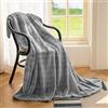 Homebliss Coperta Plaid in Pile 130 x 150 cm, Coperta Singola Flanella- Coperta Oeko-TEX®, Coperta in Pile per Divano e Letto, Lenzuolo Sopra Flanella,Coperta Morbida-Grigio
