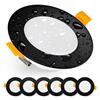 EMOS Faretti LED da Incasso per Cartongesso 5W / 500 Lumen | Soffitto IP54 per Interni ed Esterni | Set di 6 Incasso 6000k Bianco Freddo, Rotondi, Ultrasottili, Nero