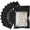 G2PLUS 100PCS Nero Sacchetti in Mylar 10.5×15CM Sacchetti iOlografici Con Finestra Trasparente e Zip - Per Alimenti, Cosmetici,Gioielli e Regali