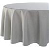 Delindo Lifestyle Wien Home - Tovaglia da tavolo moderna con protezione antimacchia per tutto l'anno, grigia, 160 cm, rotonda
