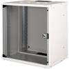 DIGITUS Armadio di rete - Rack 19 pollici 12 U - non montato - montaggio a parete - profondità 400 mm - profondità utile 319,25 mm - Capacità di carico 60 kg - porta in vetro - serie SOHO Pro - grigio