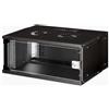 DIGITUS Armadio di rete - Rack 19 pollici 4 U - non montato - montaggio a parete - profondità 400 mm - profondità utile 319,25 mm - Capacità di carico 60 kg - porta in vetro - serie SOHO Pro - nero