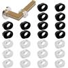 Jiehaojia Fermaporte per Maniglie in PVC Fermaporta Maniglia Ferma Finestra,24 Pezzi Porte Interne Ferma Anello Silicone Ferma Porta Gommini Paracolpi Protezione per Porte da Interno