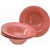 Creatable, Serie Gourmet 21669 - Set di stoviglie in porcellana, 4 pezzi, colore: Rosso