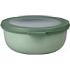Mepal - Multi Bowl Cirqula Round - Contenitori Plastica con Coperchio - Adatto come contenitore ermetico per Frigo, microonde, Congelatore e piatti da portata - Ciotole Cucina - 750 ml - Nordic sage