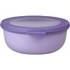 Mepal - Multi Bowl Cirqula Round - Contenitori Plastica con Coperchio - Adatto come contenitore ermetico per Frigo, microonde, Congelatore e piatti da portata - Ciotole Cucina - 750 ml - Nordic Lilac