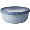 Mepal - Multi Bowl Cirqula Round - Contenitori Plastica con Coperchio - Adatto come contenitore ermetico per Frigo, microonde, Congelatore e piatti da portata - Ciotole Cucina - 750 ml - Nordic Blue