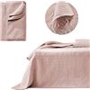 ROOM99 Leila Elegante copriletto rosa cipria 170 x 210 cm, versatile come copriletto o copridivano, coperta per letto e divano, trapunta in stile patchwork, ideale come bedspread