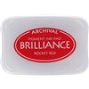 Tsukineko Brilliance Pigment Inkpad Opaco, Rosso Razzo