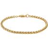 iXXXi Men Bracciale da uomo in acciaio inossidabile a catena rotonda oro | 21cm, Medium, Acciaio inossidabile, Nessuna pietra preziosa