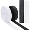 GORGECRAFT 10yds 20mm Largo Nastro Elastico Antiscivolo 2 Colori 3 Linee Fascia Elastica in Silicone Gomme Elastiche Cintura Elastica per Indumenti Fai da Te Cucito Artigianato Pantaloncini Sportivi