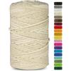 Netuno 1 filato macramè avorio con filo di metallo oro 5 mm 100 m filo di cotone naturale filato per macramè filo di cotone filo decorativo colorato macramè