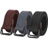 JasGood Cintura da uomo in tela intrecciata, larghezza 3,8 cm, Stile 02d-nero+caffè+blu(grigio), 135cm(für Taillengröße 100cm-114cm)