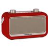 Nordmende Transita 30 - Radio digitale portatile (DAB+, FM, streaming audio Bluetooth, sveglia, ora, memoria preferita, display LCD, jack per cuffie, 2 altoparlanti stereo da 3 Watt) rosso