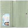 SENDEFN Vera Pelle Portafoglio Donna, Blocco RFID Sottile Carte Credito Portafogli con Finestra ID