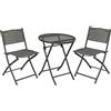 Bo-Camp Bistro, Set bistrot Unisex-Adulto, Grigio, Taglia Unica