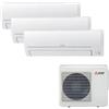 Mitsubishi Electric Condizionatore a muro multisplit MITSUBISHI ELECTRIC HR 9 + 9 + 12 17000 BTU classe raffreddamento A++, classe di riscaldamento A+