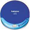 Lenco CD-011 - Lettore CD portatile con funzione di ricarica della batteria -Diskman - CD Walkman - Con auricolari e cavo di ricarica micro-USB - Schermo LCD - Blu