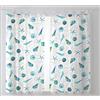 Martina Home Cortina COCINA CARACOLAS Pack 2 100X140 - Azul