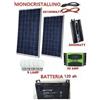 Kit Fotovoltaico 2 KW Pwm Inverter 2000W Pannello Solare 100W Batteria 120 AH