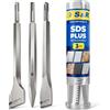 S&R Scalpelli SDS-plus Set di 3 pz per Piastrelle Pavimento Tracce Muro (Scalpello Largo Diritto) x Martelli e Trapani SDS-Plus