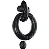Merriway Bulk Hardware BH05811 Battente e Tirante ad Anello per Portone, Nero