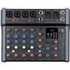 Weymic A80 Professional Mixer for Recording DJ Stage Karaoke Music Application w/ 99 DSP Effect USB Drive for Computer Input, XLR Microphone Jack, 48V Power (8-Channel)