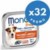 Monge Cane Fruit Paté e Bocconcini con Tacchino e Mirtilli 100 g PROMO 32 pezzi!