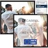 CABBEL confezione doppia (set di 2) cornice 40x40 cm, nera, robusta cornice in legno MDF, plexiglass infrangibile,