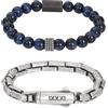 iXXXi Men Set gioielli Lourdes Argento | 20mm, 20mm, Acciaio inossidabile, Nessuna pietra preziosa