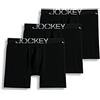 Jockey ActiveStretch - Boxer a gamba lunga, 17,8 cm, confezione da 3, nero, X-Large